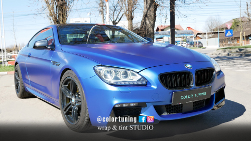 BMW seria 6, colantare integrala albastru ORACAL 970