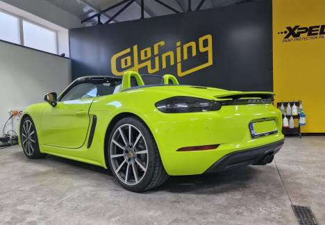 folie auto verde Porsche Cayman