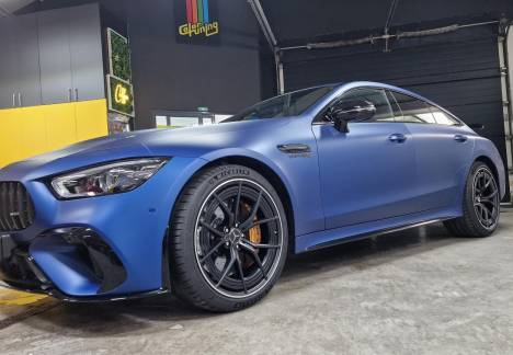 Colantare auto albastru mat premium