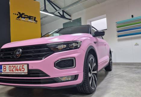 Car wrapping VW T-Roc roz mat