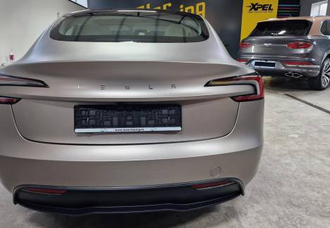 Tesla folie satinată bej